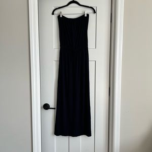 J. Crew Navy Strapless Maxi Dress